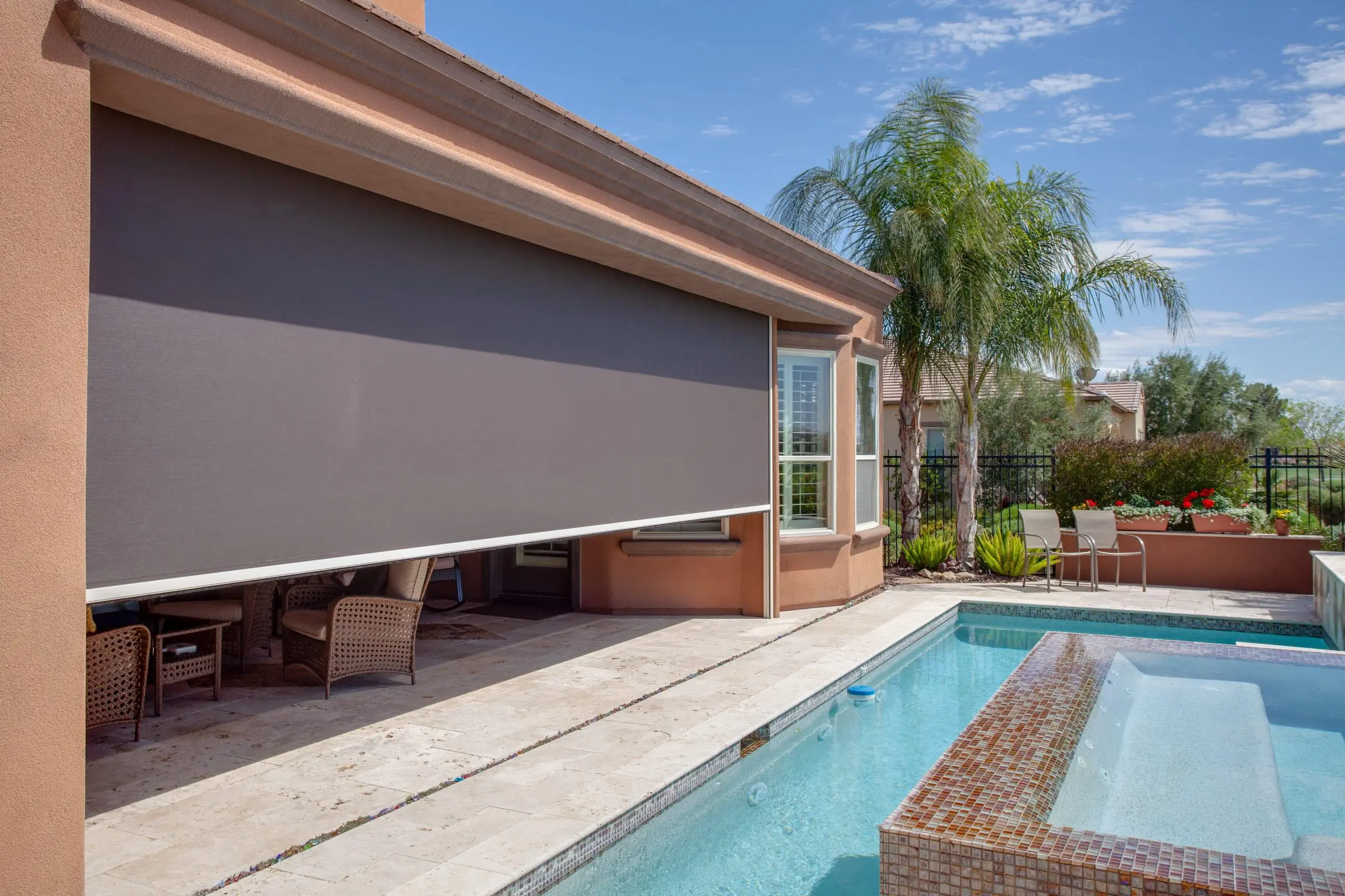 Exterior shade installation